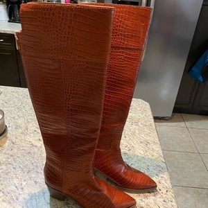 Franco sarto snake print boots